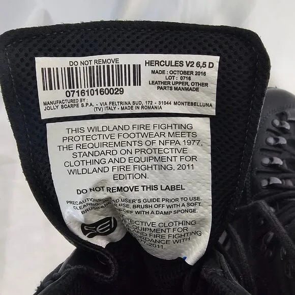 Cosmas Hercules V2 Boots 6.5D/8 Leather NFPA Firefighting NWT Made in Romania