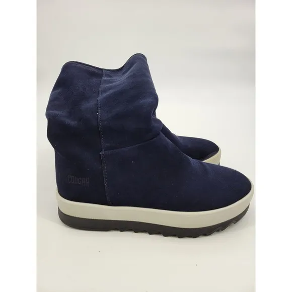 Cougar Blue Waterproof Vail Suede Faux Fur Blue Platform boots 7