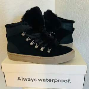 Cougar Daniel Faux Fur Trim Waterproof Arctic Boot Bootie, Black, Size 8, NWT