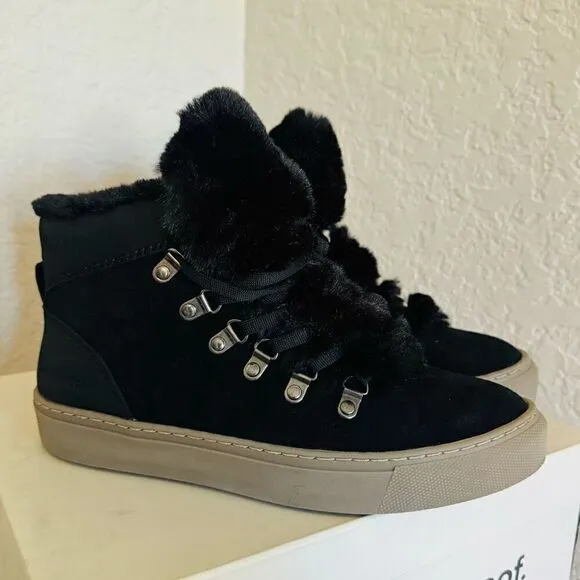 Cougar Daniel Faux Fur Trim Waterproof Arctic Boot Bootie, Black, Size 8, NWT