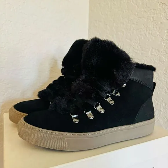 Cougar Daniel Faux Fur Trim Waterproof Arctic Boot Bootie, Black, Size 8, NWT
