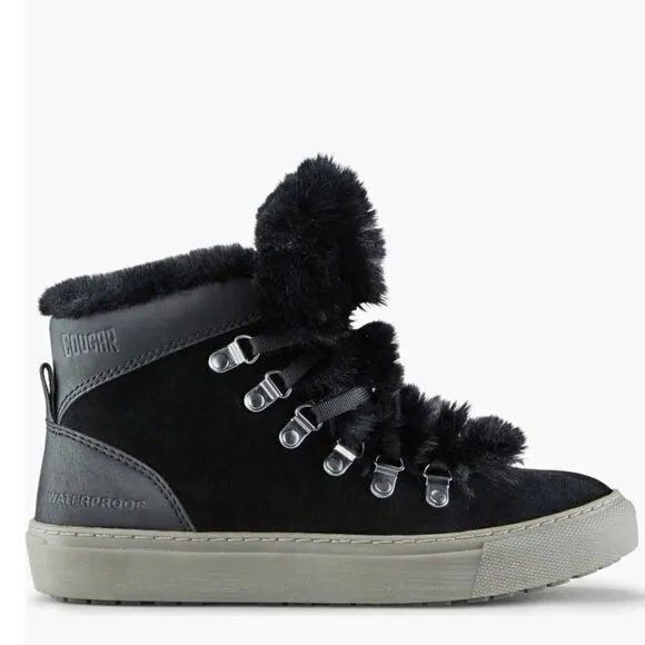 Cougar Daniel Faux Fur Trim Waterproof Arctic Boot Bootie, Black, Size 8, NWT