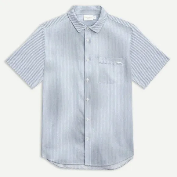 Cozy Earth Men's XXL Coastal Comfort Short Sleeve Button Down Shirt Linen $150