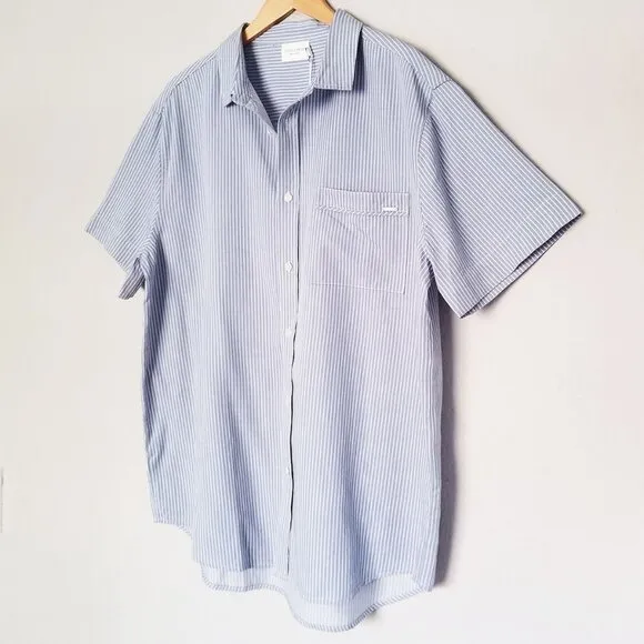 Cozy Earth Men's XXL Coastal Comfort Short Sleeve Button Down Shirt Linen $150