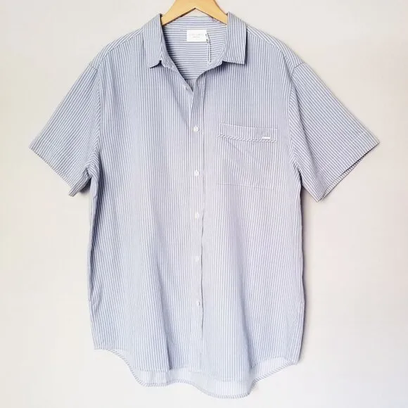 Cozy Earth Men's XXL Coastal Comfort Short Sleeve Button Down Shirt Linen $150