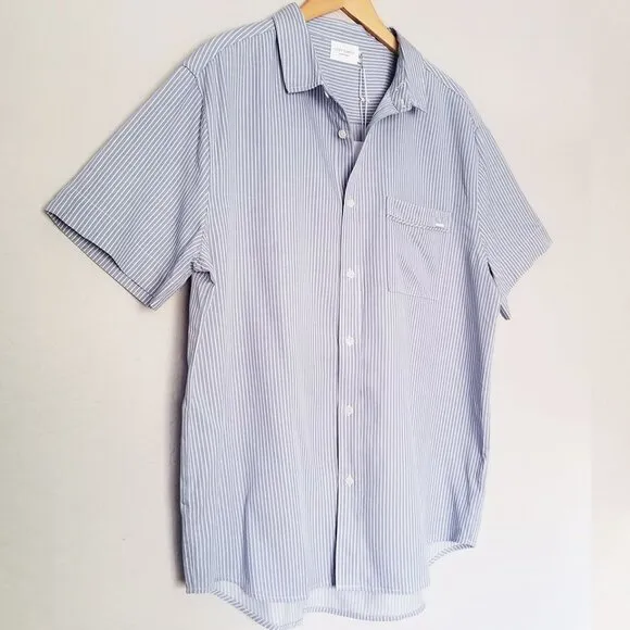 Cozy Earth Men's XXL Coastal Comfort Short Sleeve Button Down Shirt Linen $150