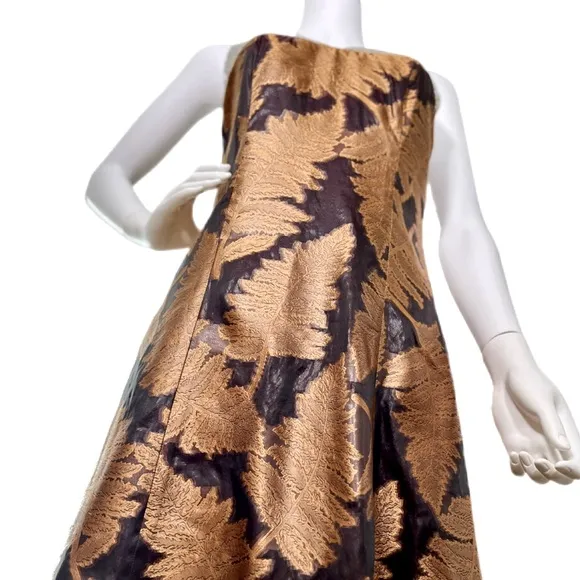 CREATURES OF THE WIND From the Runway Bronze Metallic Party Dress w Crystals 4