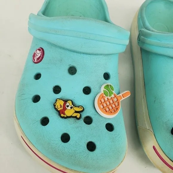 Crocs Crocband Clogs Junior 3 Shoes Rubber Slingback Casual Beach Baby Blue