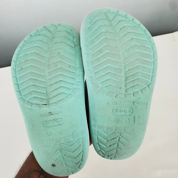 Crocs Crocband Clogs Junior 3 Shoes Rubber Slingback Casual Beach Baby Blue