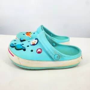 Crocs Crocband Clogs Junior 3 Shoes Rubber Slingback Casual Beach Baby Blue
