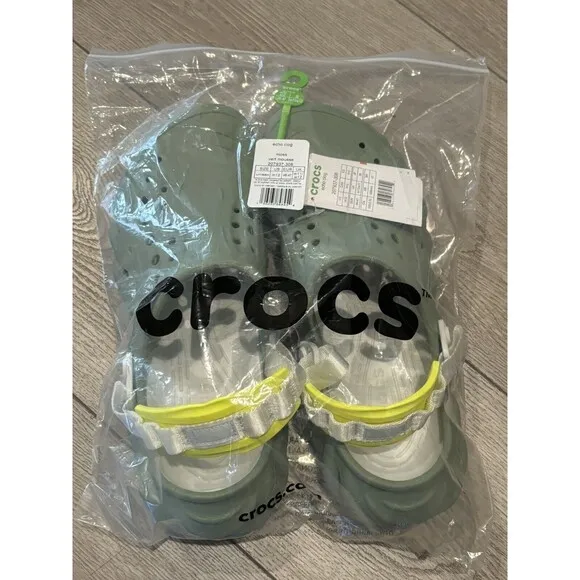 Crocs Echo Clogs Sandals Shoes Sport Mode Moss Green Men's Size 12 207937-308