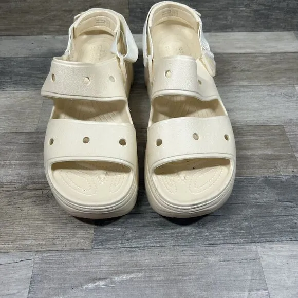 Crocs Hiker Xscape Clog Men’s 12 Vanilla Adventure Platform Beach Sandal Shoes