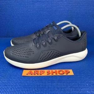 CROCS LITE RIDE PACER Men`s Size 11 Navy Blue White Walking Comfort Shoes 204967