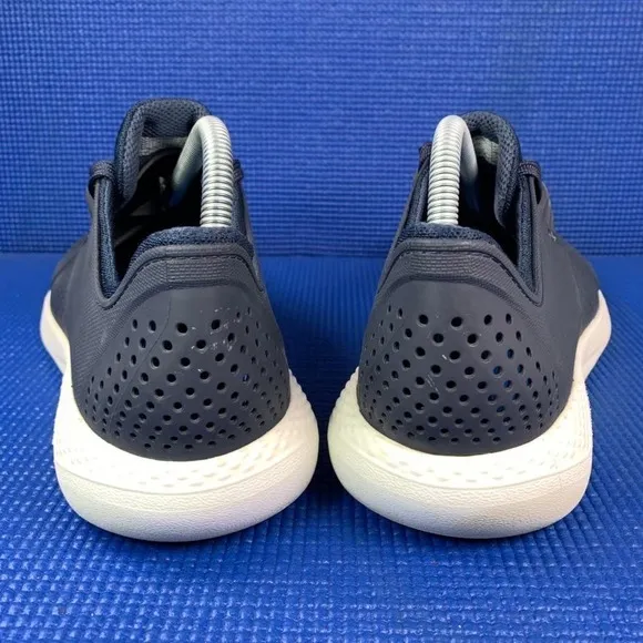 CROCS LITE RIDE PACER Men`s Size 11 Navy Blue White Walking Comfort Shoes 204967