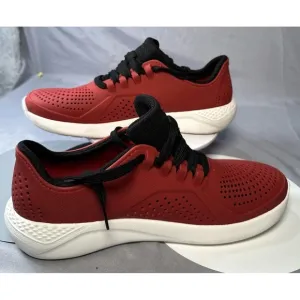 Crocs Literide Pacer Men 8 Red Sneakers 204967 Lightweight Comfort Casual Shoes