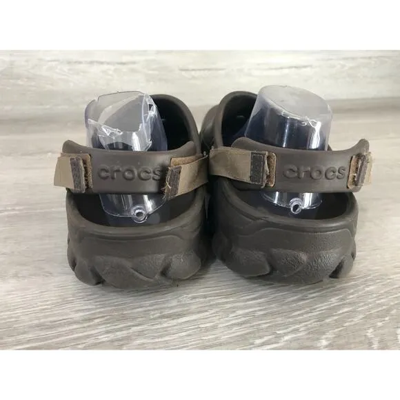 Crocs Offroad Sport Men's Sandal US 12 Brown Round Toe Casual Slip-On Clog Shoes