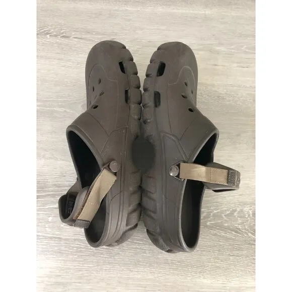 Crocs Offroad Sport Men's Sandal US 12 Brown Round Toe Casual Slip-On Clog Shoes