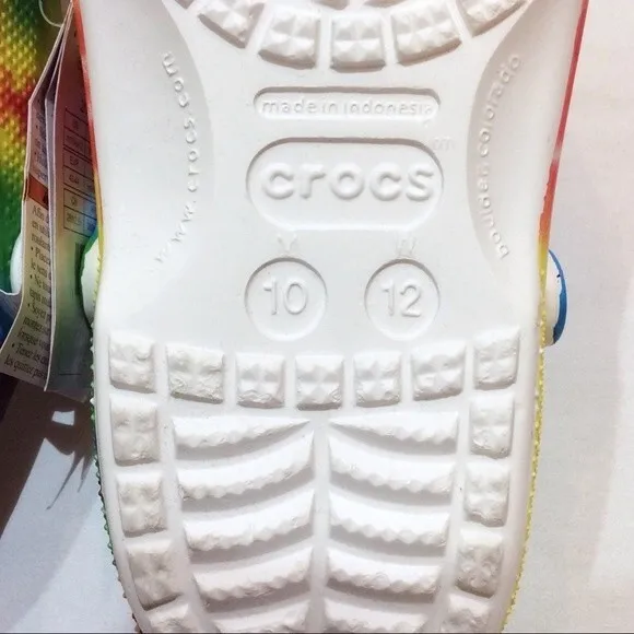 Crocs Rainbow Tie-Dye Clog Baya Sz 10 (Mens) 12 (Womens) New Slip On Mules