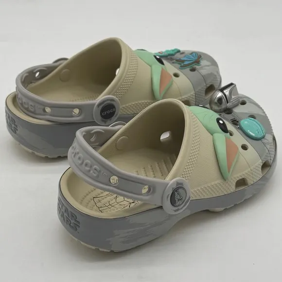 Crocs Star Wars Grogu Clogs Baby Yoda Jibbitz Kids Shoes Size 1