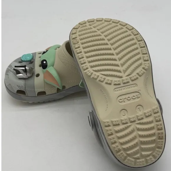 Crocs Star Wars Grogu Clogs Baby Yoda Jibbitz Kids Shoes Size 1