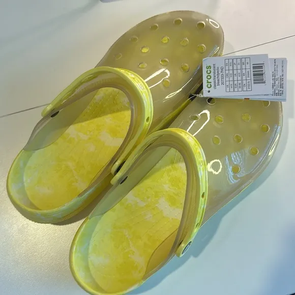 Crocs Unisex Adult Classic Translucent Marbled Clog Size 13 M
