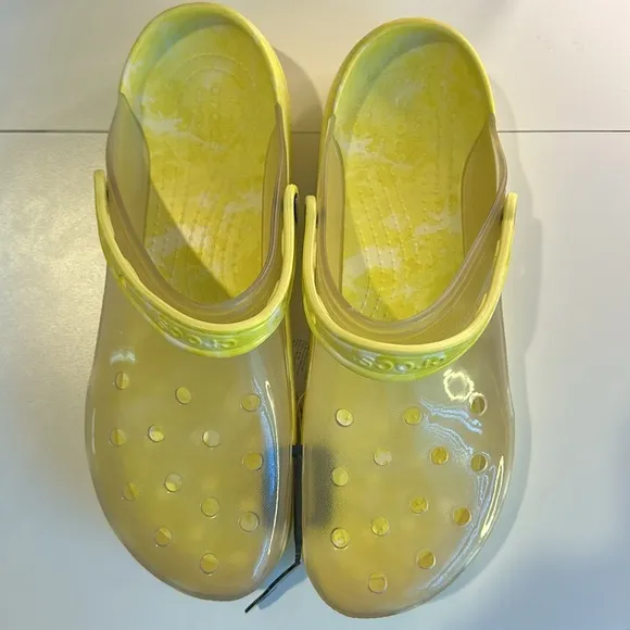 Crocs Unisex Adult Classic Translucent Marbled Clog Size 13 M