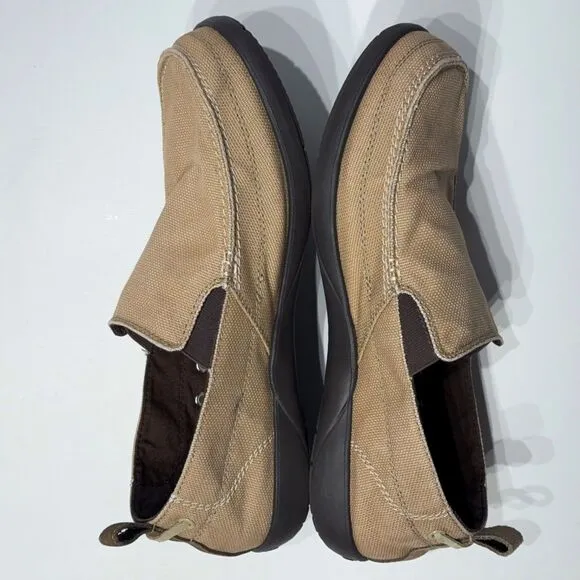 Crocs Walu Slip-On Comfort Loafer Boat Water Shoe Beige Men Size 12 Minimal Wear