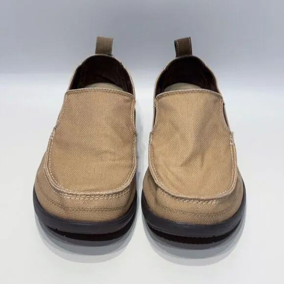 Crocs Walu Slip-On Comfort Loafer Boat Water Shoe Beige Men Size 12 Minimal Wear
