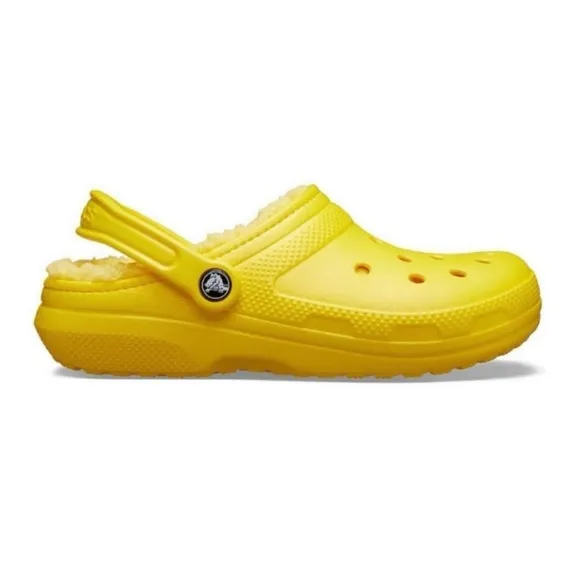 Crocs Yellow Lined Slip On