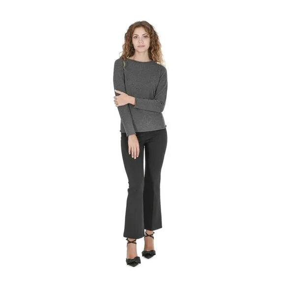 Crown of Edinburgh Cashmere Womens Boat Neck Sweater COE 0025 SMOG