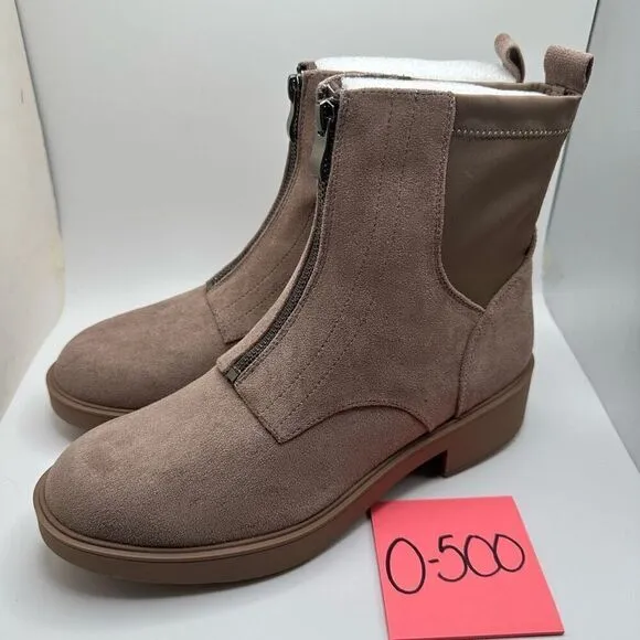 CUSHIONAIRE Women's Hackett zipper boot  Memory Foam 8.5 TAUPE NEW