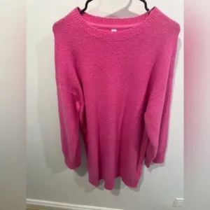Daily Practice by Anthropologie Pink Sweater Dress M Oversized Midi Long Sleeve