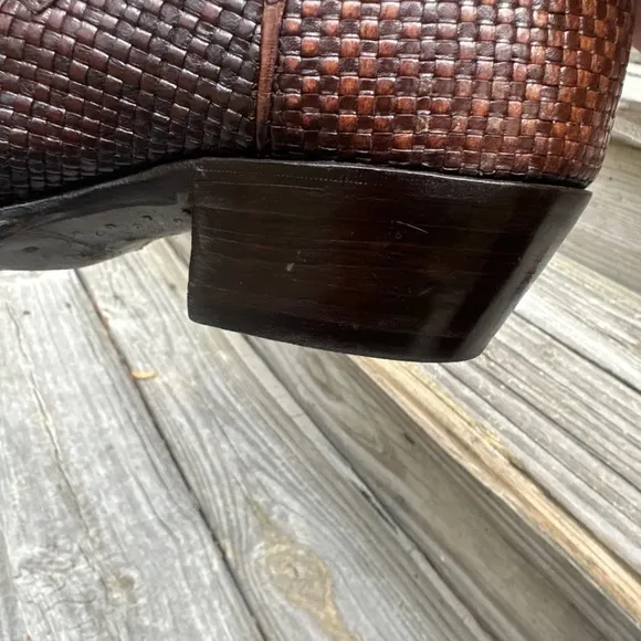 Dan Post Basket Weave Western Cowboy Boot Mens 8 D Summer Boots  Made In Spain