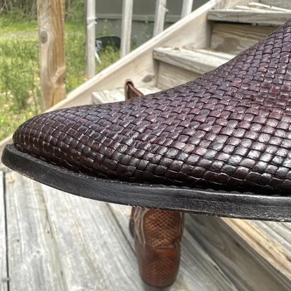 Dan Post Basket Weave Western Cowboy Boot Mens 8 D Summer Boots  Made In Spain