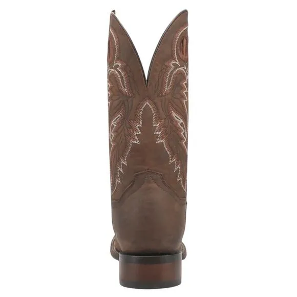 Dan Post Mens Abram Cowboy Boot US 13M EU 46 Brown Leather Embroidery EUC