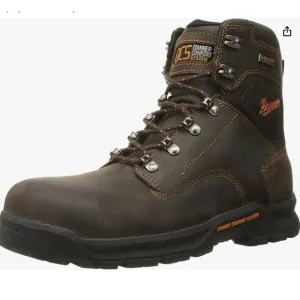 Danner Crafter 6&quot; Waterproof Safety Toe Work Boots Brown Leather Mens 8.5 UK‎ 8