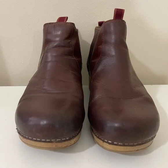 Dansko Becka Womens EU 42 US 12 Brown Leather Ankle Comfort Boots Clogs Shoes