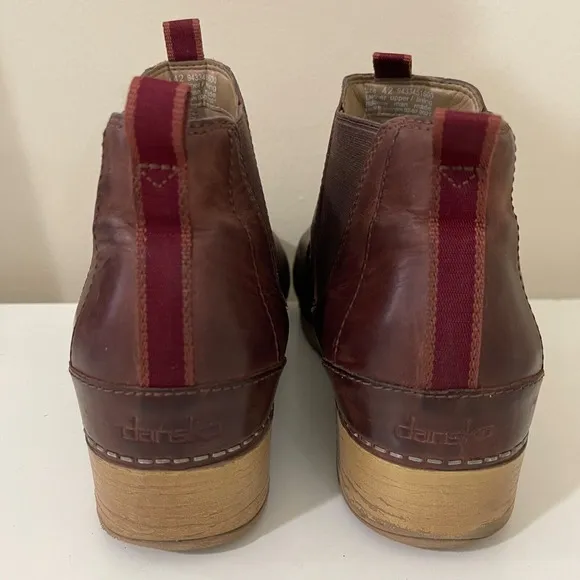 Dansko Becka Womens EU 42 US 12 Brown Leather Ankle Comfort Boots Clogs Shoes