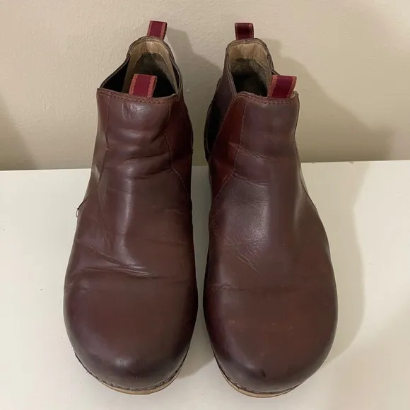 Dansko Becka Womens EU 42 US 12 Brown Leather Ankle Comfort Boots Clogs Shoes