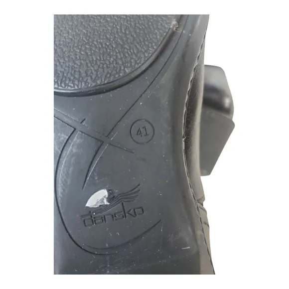 Dansko Black Leather Slip On Comfort Work Baylee Pump Womens 41