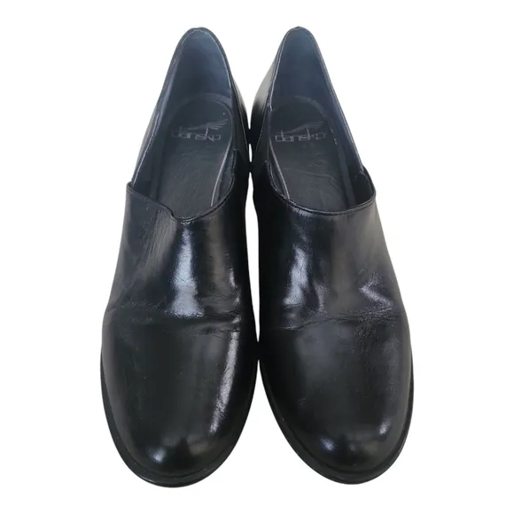 Dansko Black Leather Slip On Comfort Work Baylee Pump Womens 41