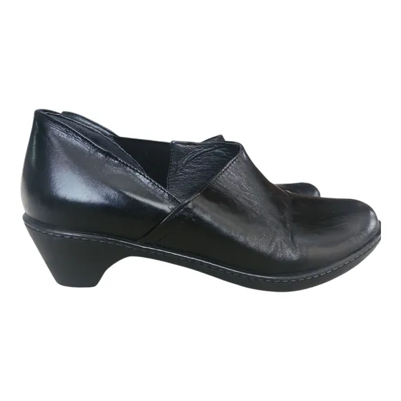 Dansko Black Leather Slip On Comfort Work Baylee Pump Womens 41