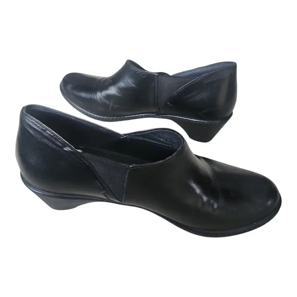 Dansko Black Leather Slip On Comfort Work Baylee Pump Womens 41