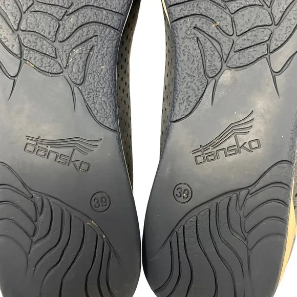 Dansko Odina Navy Blue Nubuck Vented Leather Comfort Slip On Shoes Size 39 9