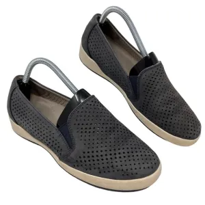 Dansko Odina Navy Blue Nubuck Vented Leather Comfort Slip On Shoes Size 39 9