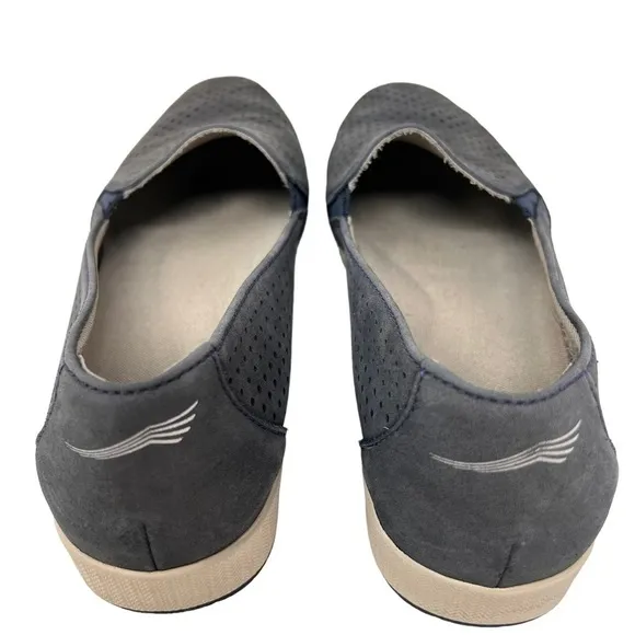Dansko Odina Navy Blue Nubuck Vented Leather Comfort Slip On Shoes Size 39 9