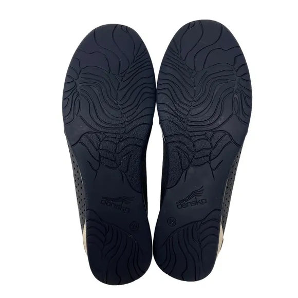 Dansko Odina Navy Blue Nubuck Vented Leather Comfort Slip On Shoes Size 39 9