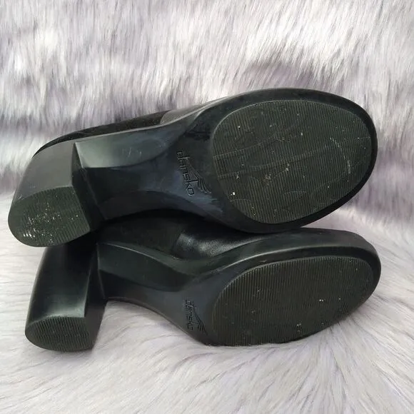 Dansko Tiffany Ankle Boots Booties Shoes Womens Size 6.5-7 US 37 EU Black