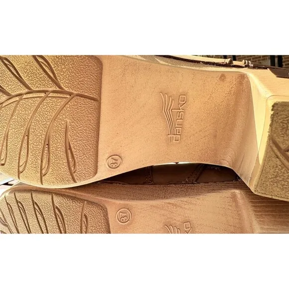 Dansko Women's Brook Nubuck Boots Taupe Burnished Size 37