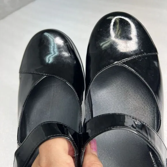 Dansko Women’s US 10.5-11 Mary Jane Black Patent Leather Comfort Shoes